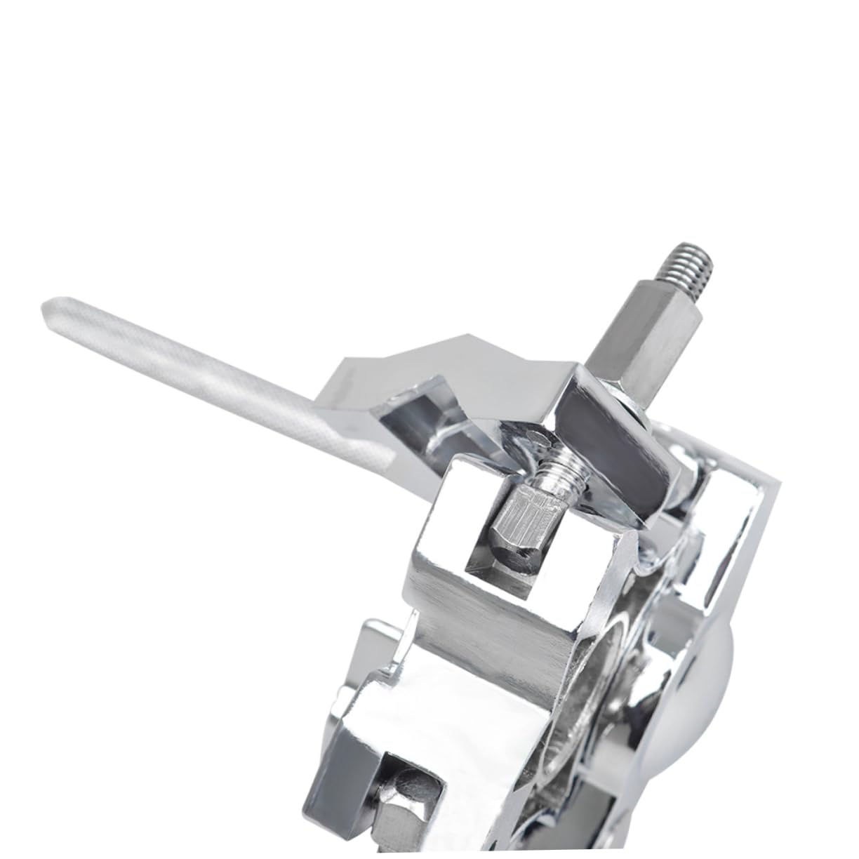 BESTonZON Support de Tom en Alliage de Zinc Réglable à Levier Rotatif 360°, Clip D'extension pour Batterie, Accessoire Montage Percussion Robuste et Polyvalent, Argenté