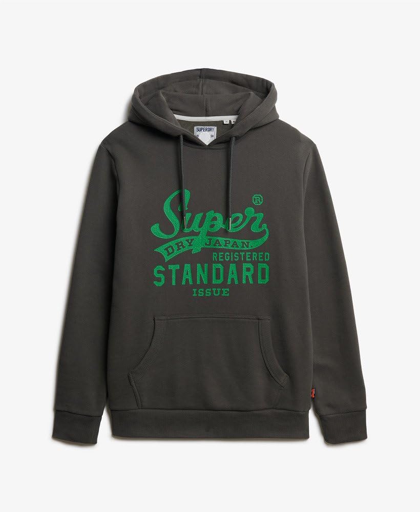 Superdry Męska standardowa bluza z kapturem z napisem