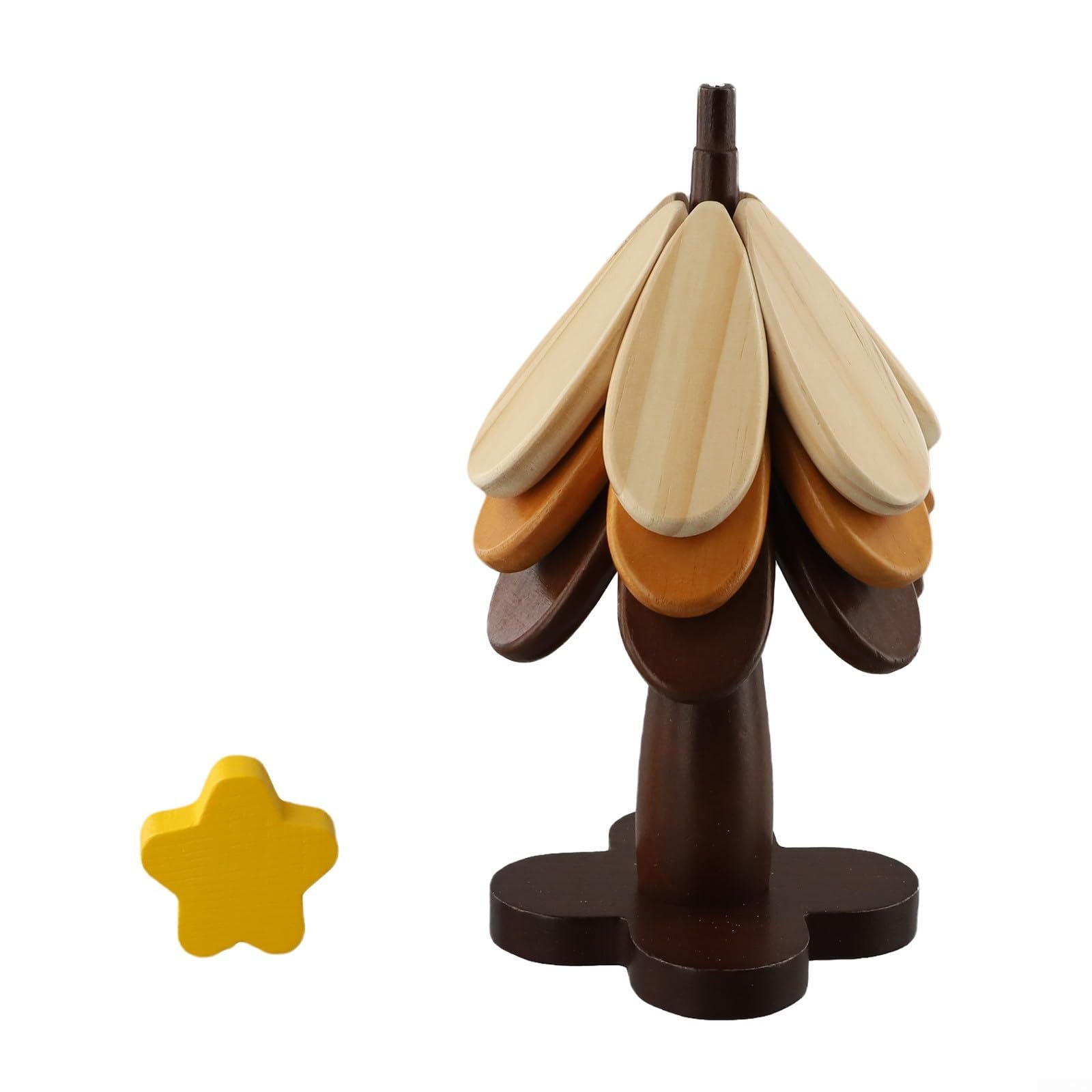 Dessous de verre en bois naturel pour plats chauds (jaune)