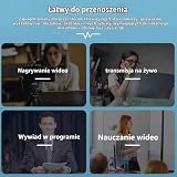 Mikrofon z Zaczepem na Ucho, Dynamiczny Przewodowy Mikrofon Słuchawkowy z Mikrofonem Nagłownym 6.35mm do Głośników Karaoke, Nauczanie Wzmacniaczy