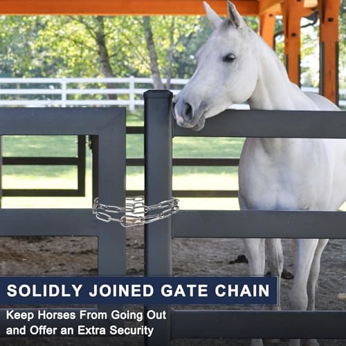 image for 2 Pack Outdoor Fence Gate Chains, 5/32 x 36 Inch Mental Chain Fence Lo