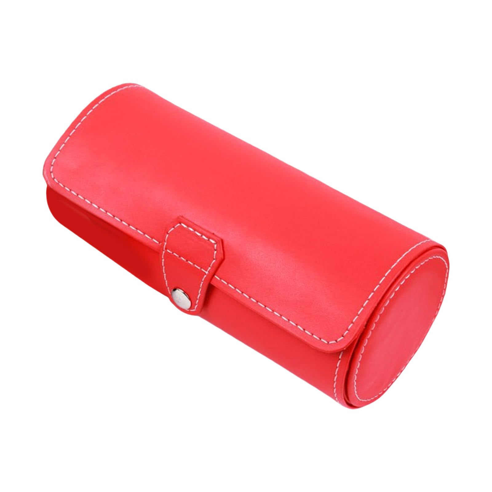 Hand Woven Pattern 3 Slot Watch Roll Organizer Sturdy PU Leather Case Accessories for Men Collection Use Watch Collection Box, フリーサイズ