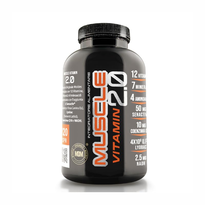 Net Integratori MUSCLE VITAMIN 2.0 multivitaminico per energia e recupero muscolare 120cps