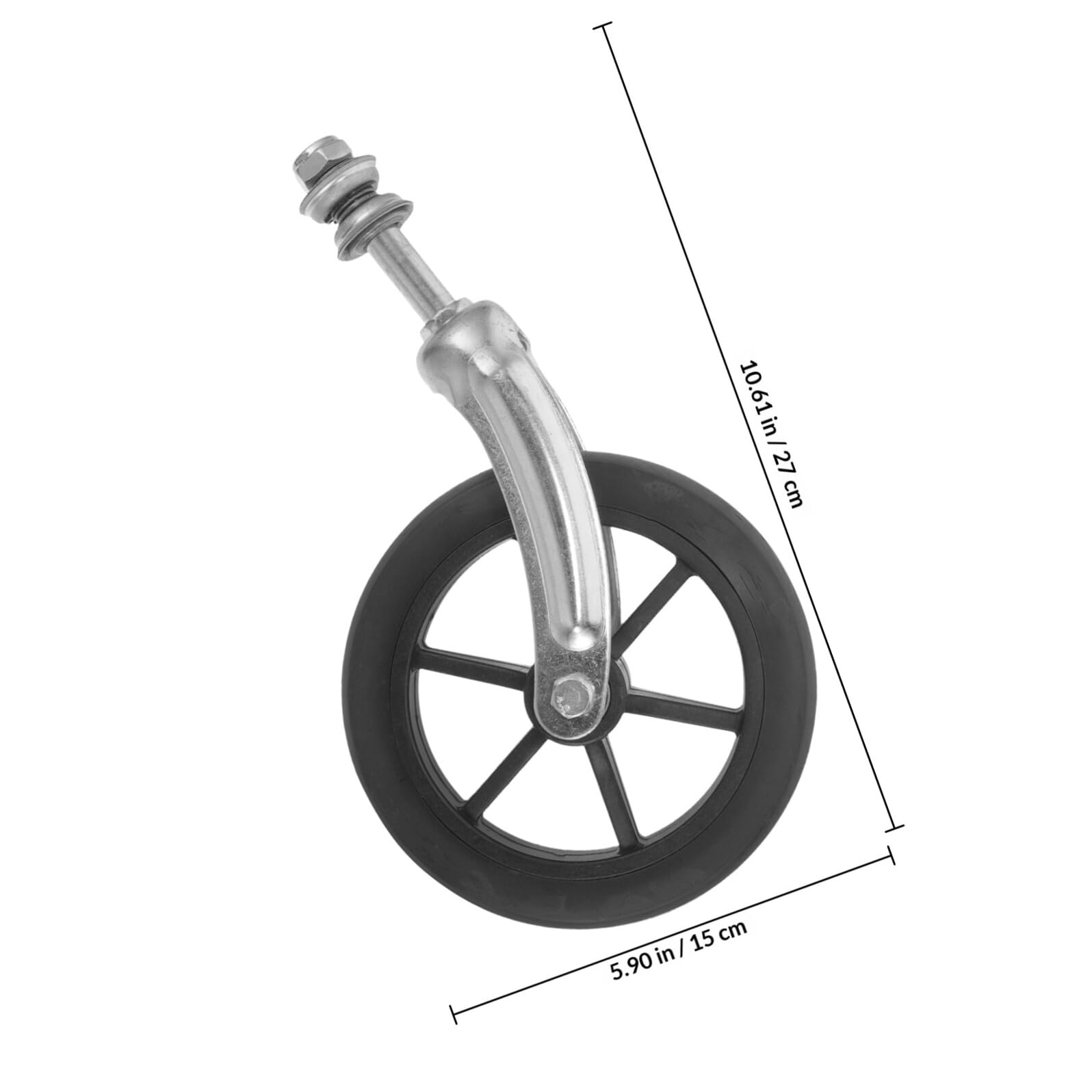 DOITOOL Ruedas Silla de Ruedas con Soporte de Horquilla y Rodamientos de Acero para Conducir Silla con Delanteras Accesorio Resistente y Duradero