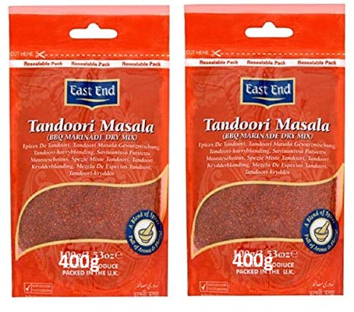 2 x 400g Tandoori Masala en polvo BBQ Marinade Mezcla seca Especias a la parrilla Pescado Especias