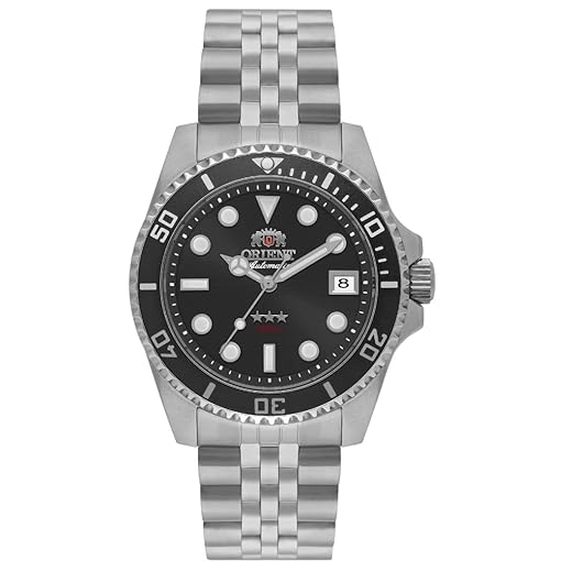 Orient Relógio Automático Submariner Masculino, Preto e Prata, Pulseira Jubilee, 39mm, YN6SS023 P1SX