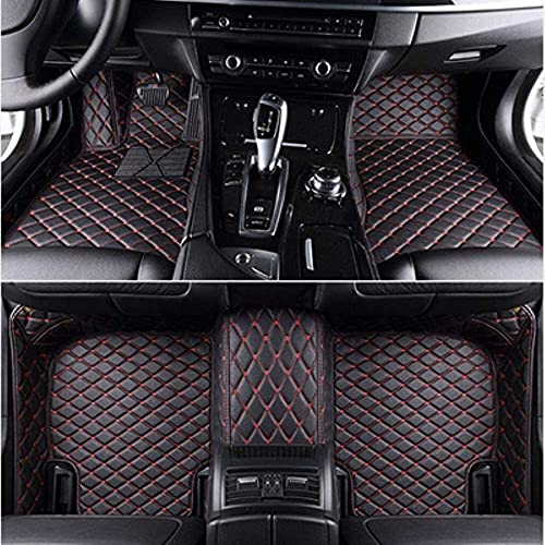 Tapis De Sol pour Voiture en Cuir Fit pour Porsche Macan 2014-2018, Tapis De Sol De Voiture Tapis De Voiture Imperméables Tout Temps, Tapis de Voiture Kit, Antidérapant Tapis Noir Cover