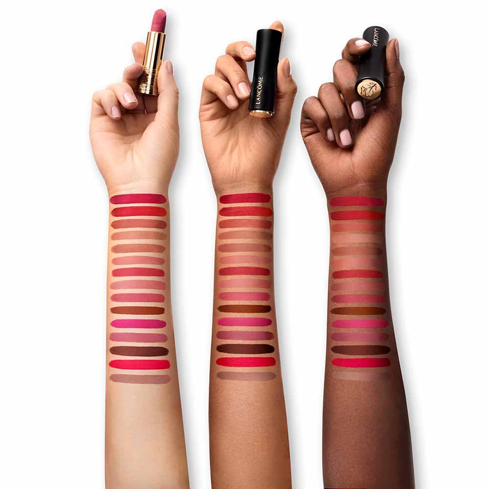 Lancôme L'Absolu Rouge Drama Matte Lipstick - Pogrubione, pudrowe matowe wykończenie, trwały komfort i nawilżenie, francuski dramat 200
