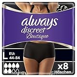 Always Discreet Boutique Pants Plus Black bieten unglaublichen Schutz und fühlen sich wie ein Stoff an
