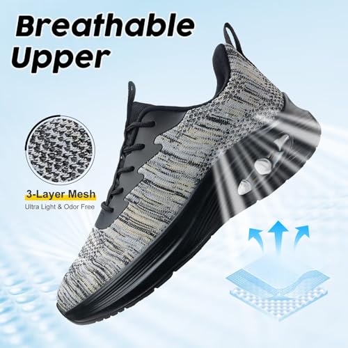 Image of ZYEN Wide Toe Box Shoes Women Air Cushion Road Running Shoes Extra Wide Width Sneakers Arch Support Gym Athletic Tennis Sneakers Lightweight Breathable Walking Shoes