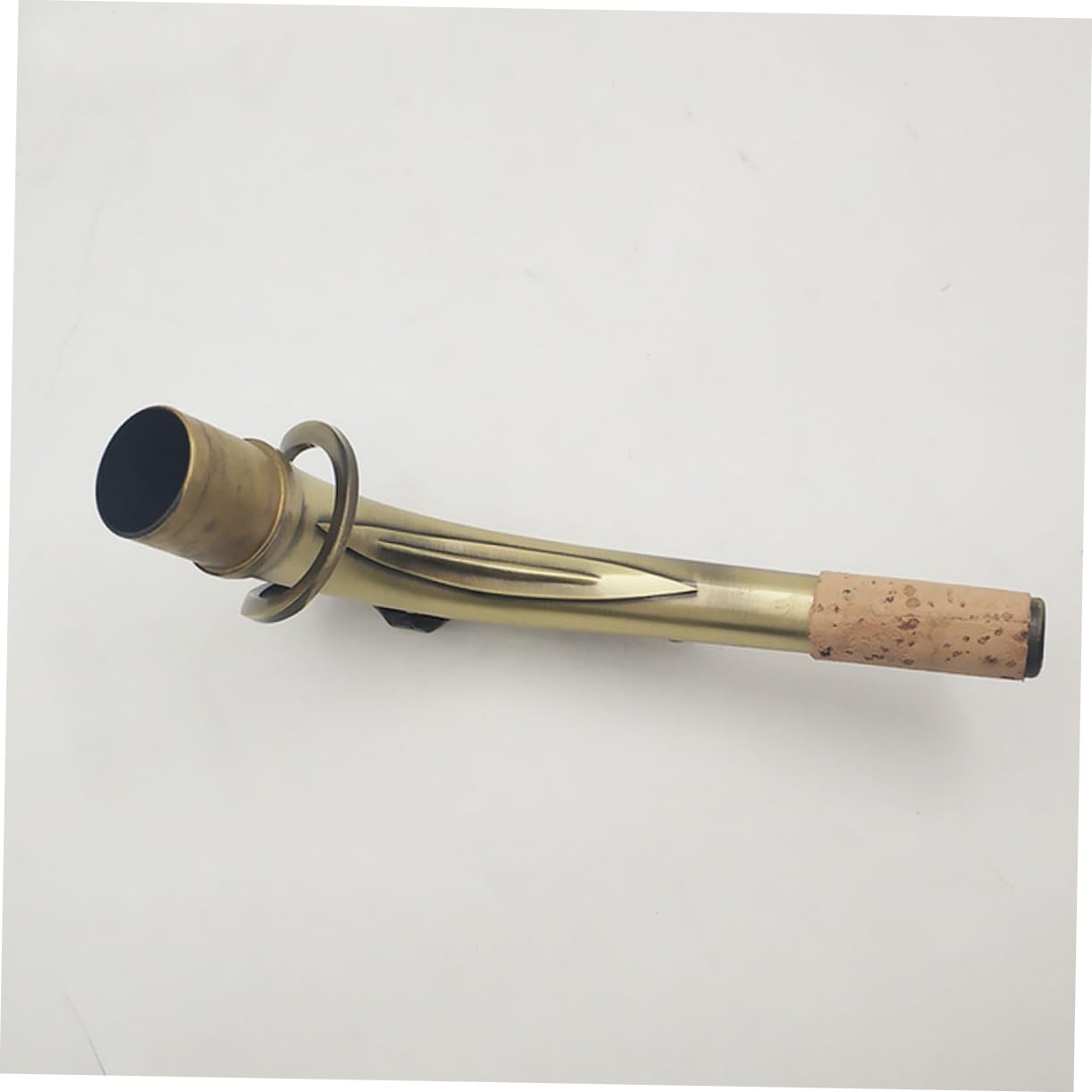 SHOWERORO Biegungshals und Klarer Klang aus Messing Saxophon mit 24,5mm Durchmesser Antikes Design in Gold für Altsaxophon und Saxophonzubehör