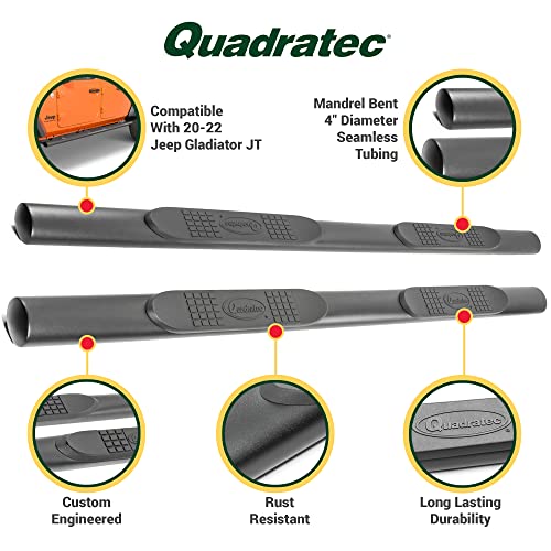 Quadratec QR4 estribos ovalados 4" para Jeep Gladiator 2018-2022 miniatura 6