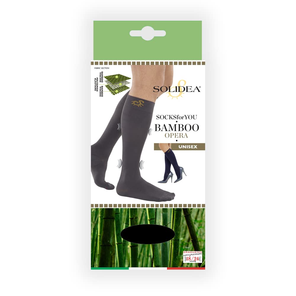 SOLIDEA Unisex Gambaletti Socks For You Opera Compressione Graduata 18/24 mmHg