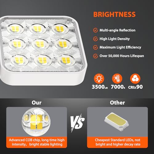 WdtPro Solar Lights Outdoor Motion Sensor, 3500LM Bright Solar Flood Lights Outdoor, Adjustable & Upgrade Glass Panel, Wireless LED Solar Powered Security Spot Lights Waterproof for Yard-2Pack, White - Thumbnail 4