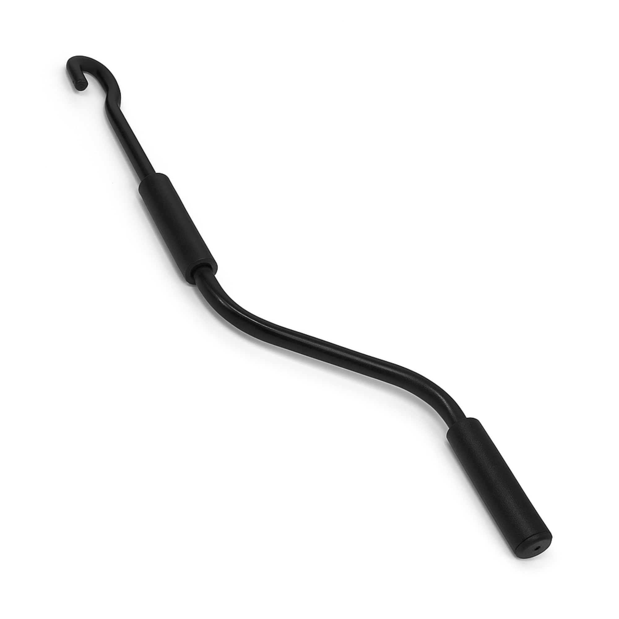 Manivela para Toldo Exterior – Barra Accionamiento para Toldos Enrollables | Maneta Metálica Resistente con Gancho | Recambio Universal para Toldos Manuales (Negro, 150 Cm)