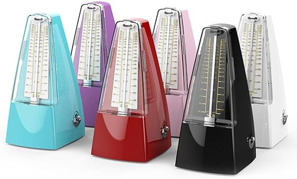 Vintage Tower Style Mechanical Metronome for Musicians Playing For Guitar Bass or Violin with Precision Timing (J)