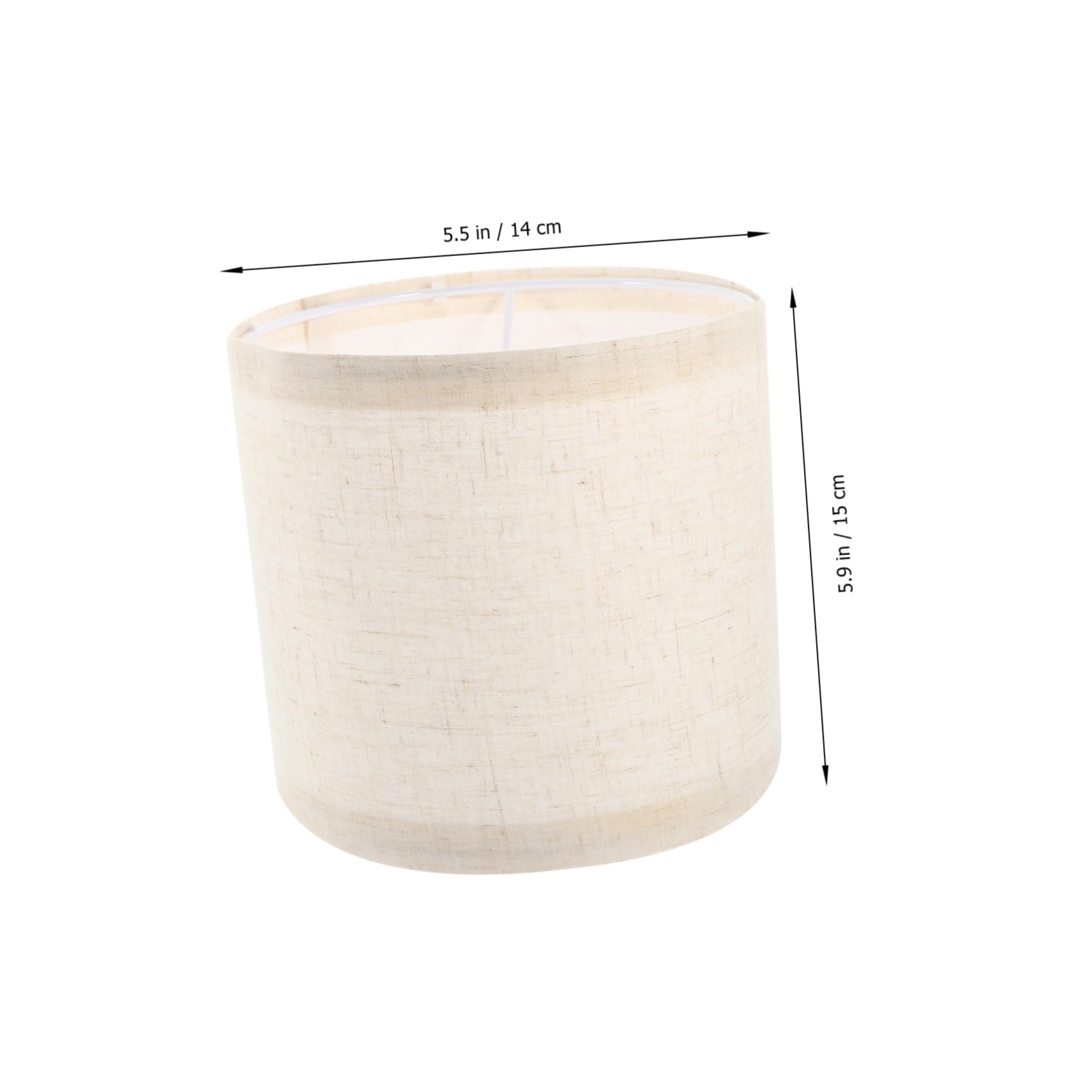 Pantalla De Lámpara De Tela Beige – 15x14 Cm, Plegable, Para Lámparas De Mesa O Pie