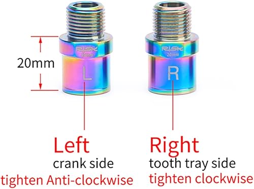 Miniatura 5 de Extensores de pedal de bicicleta, aleación de titanio de 160.787 in, 916" roscado, para bicicleta de montaña, bicicleta BMX