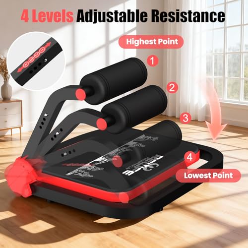 RELIFE REBUILD YOUR LIFE Appareil d'entraînement abdominal pour la maison Pliable et 3 niveaux de résistance Entraînement des abdominaux, des jambes et des fessiers Appareil d'entraînement – Image 6