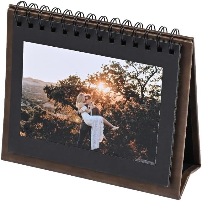 Travel Growth Commemorative Book ﻿ Self Adhesive Photo Album Calendar Adhesive Desktop Decoration Memorial Album Applicable to photos, receipts, star cards, etc(Orange)