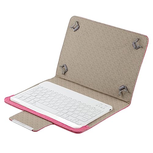 Clavier 10 pouces bluetooth avec housse étanche rose pour iOS - 3