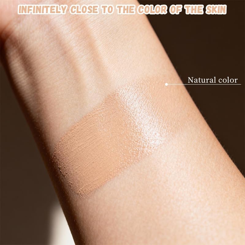 Hush Foundation for Mature Skin – Mushroom Head Air Cushion CC Cream BB Foundation, Warm Natural Shade for Light to Medium Complexions, Long-Lasting Full Coverage Makeup Concealer - Image 6