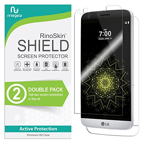 (2-Pack) LG G5 (2016) Screen Protector (Full Body Front/Back) RinoGear Case Friendly Screen Protector for LG G5 Accessory Full Coverage Clear Film