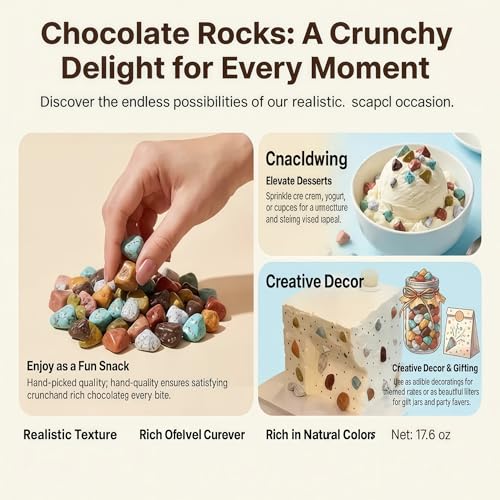 Chocolate Rocks comestibles de 1.1 lb miniatura 2