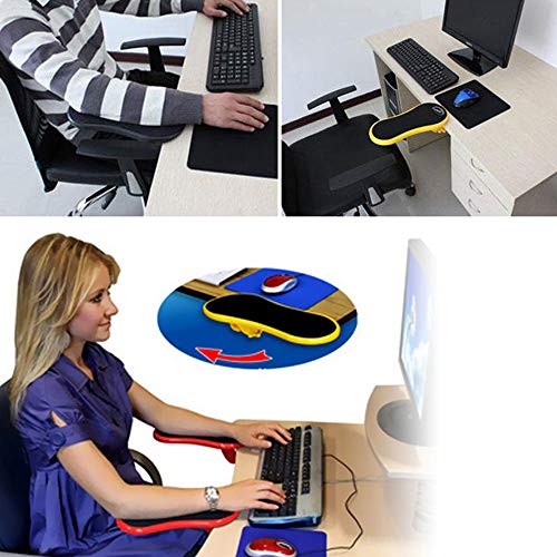 Image of Almand Arm Wrist Rest Support Armrest Desk Extender-PC Computer Laptop Desk Extender Table Pad Support Health Care Hand Support Adjustable Attachable Home Office Comfortable Use (2 pcs)