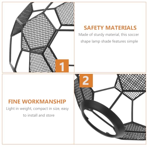 Soccer Lampshade Hollow Out Football Shaped Lamp Shade Decorative Light Cover for Living Room Bars Gaming Rooms - Image 5