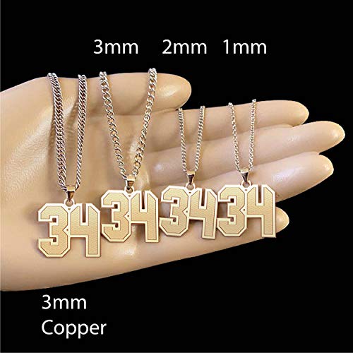 Number Necklace Personalized Engraved Custom Number Chain 925 Sterling Silver4