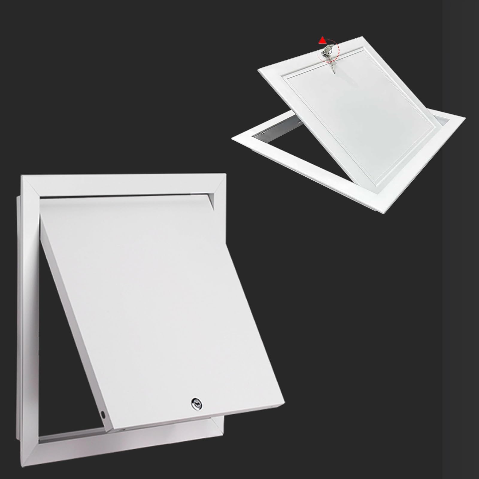 klapa dostępowa, Zamykany panel dostępu Drzwi do montażu podtynkowego Sufit z płyt gipsowo-kartonowych ze stopu aluminium na poddaszu Wiele rozmiarów(500x500mm)