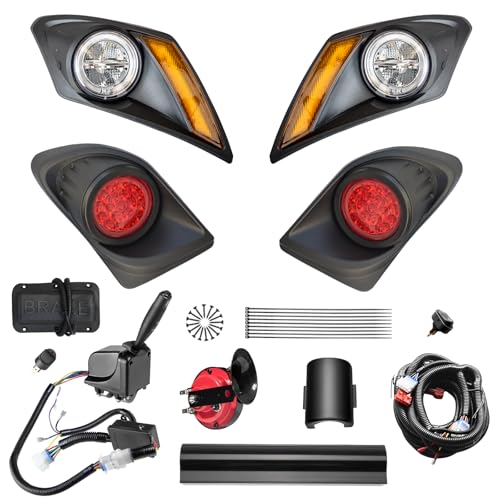 Deluxe Led Light Kit For Yamaha Drive 2 (2017-Up), Street Legal Upgrade With Turn Signals, Horn, Brake Lights, And Harness, High Brightness Golf Cart Light Kit For Gas &Amp; Electric Models