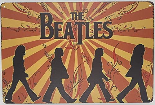 Plaque murale en métal | The Beatles 20,3 x 30,5 cm | Plaque d’art pour décoration de maison, bar, chambre, garage, grotte | Musique Pop Rock (1 pièce) - Les Beatles, Paul McCartney, John Lennon, RIngo Starr, George Harrison Plaque murale en métal | The Beatles 20,3 x 30,5 cm | Plaque d'art pour décoration de maison, bar, chambre, garage, grotte | Musique Pop Rock (1 pièce)