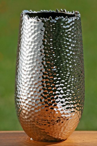 Dekorative Vase \"Lajos\" silber, Blumenvase, Dekoration, Geschnek Dekorative Vase \"Lajos\" silber, Blumenvase, Dekoration, Geschnek