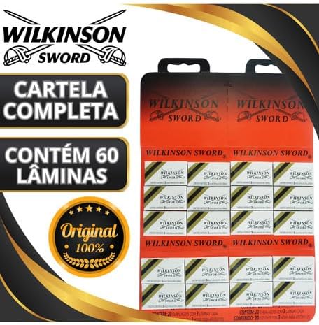 Lâmina De Barbear Gilete Wilkinson Cartela C/60 Un Original
