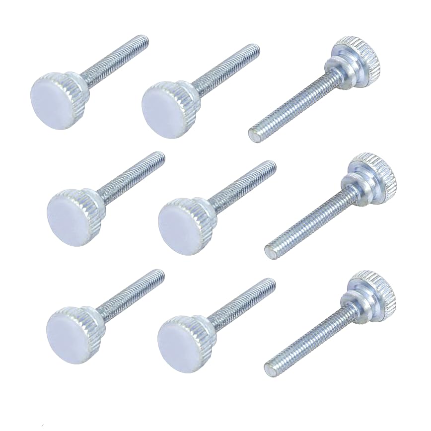 M4 x 25mm Flat Knurled Head Fully Threaded Thumb Screws Bolts Fastener, Thumbscrew Threaded Knurled Grip Knobs Thumb Screw, 20pcs