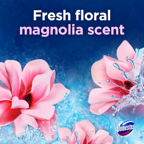 Image of Domestos Toilet Cleaner - Pink Magnolia | Floral Fragrance | Germ-Kill & Stain Removal | 50ML