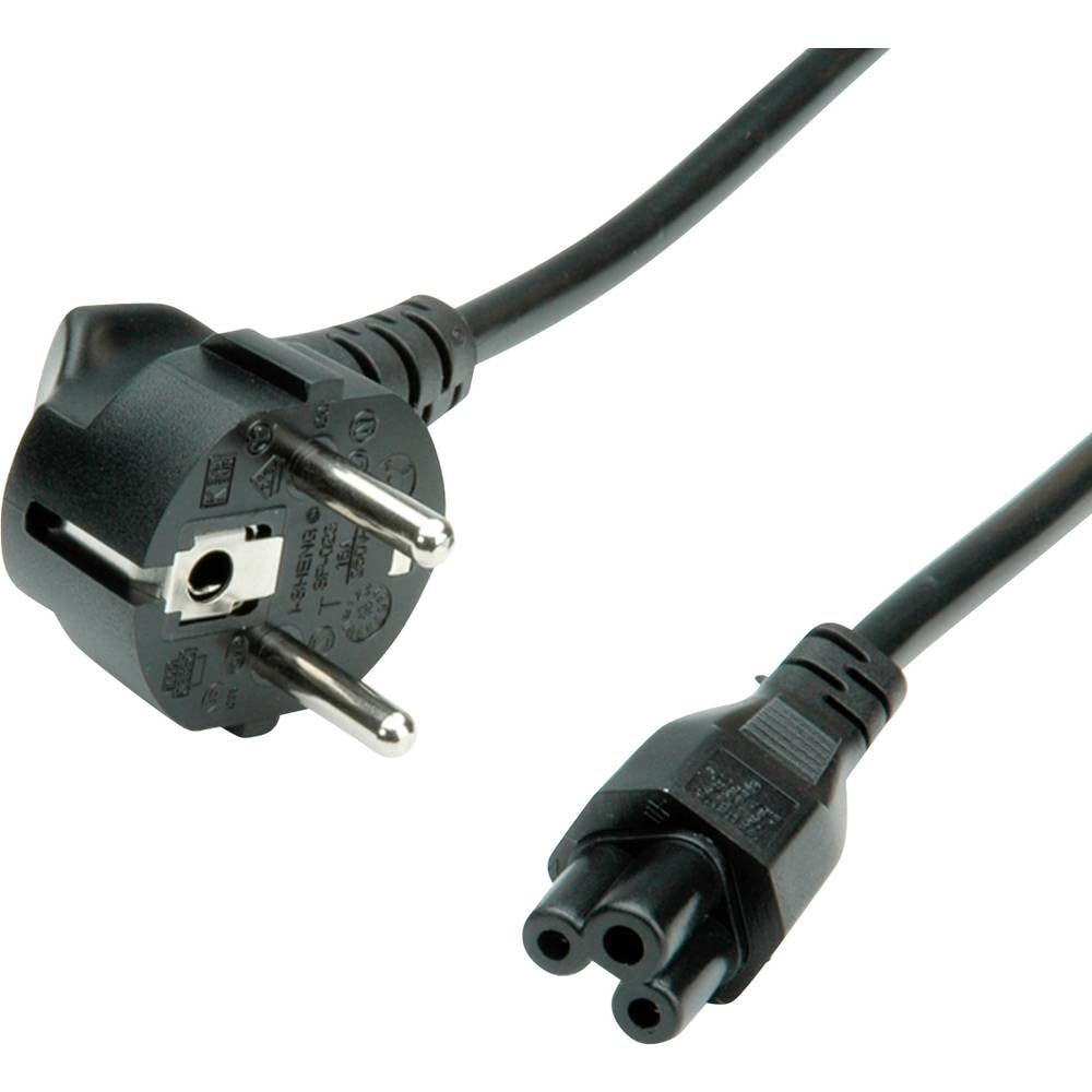 Roline Power Cable 3 Pin Laptop Socket Black 1.8 m