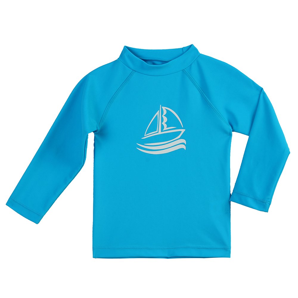 LACOFIA Traje de baño Infantil Camiseta de baño de Manga Corta para niños Rashguard con protección Solar Secado rapido