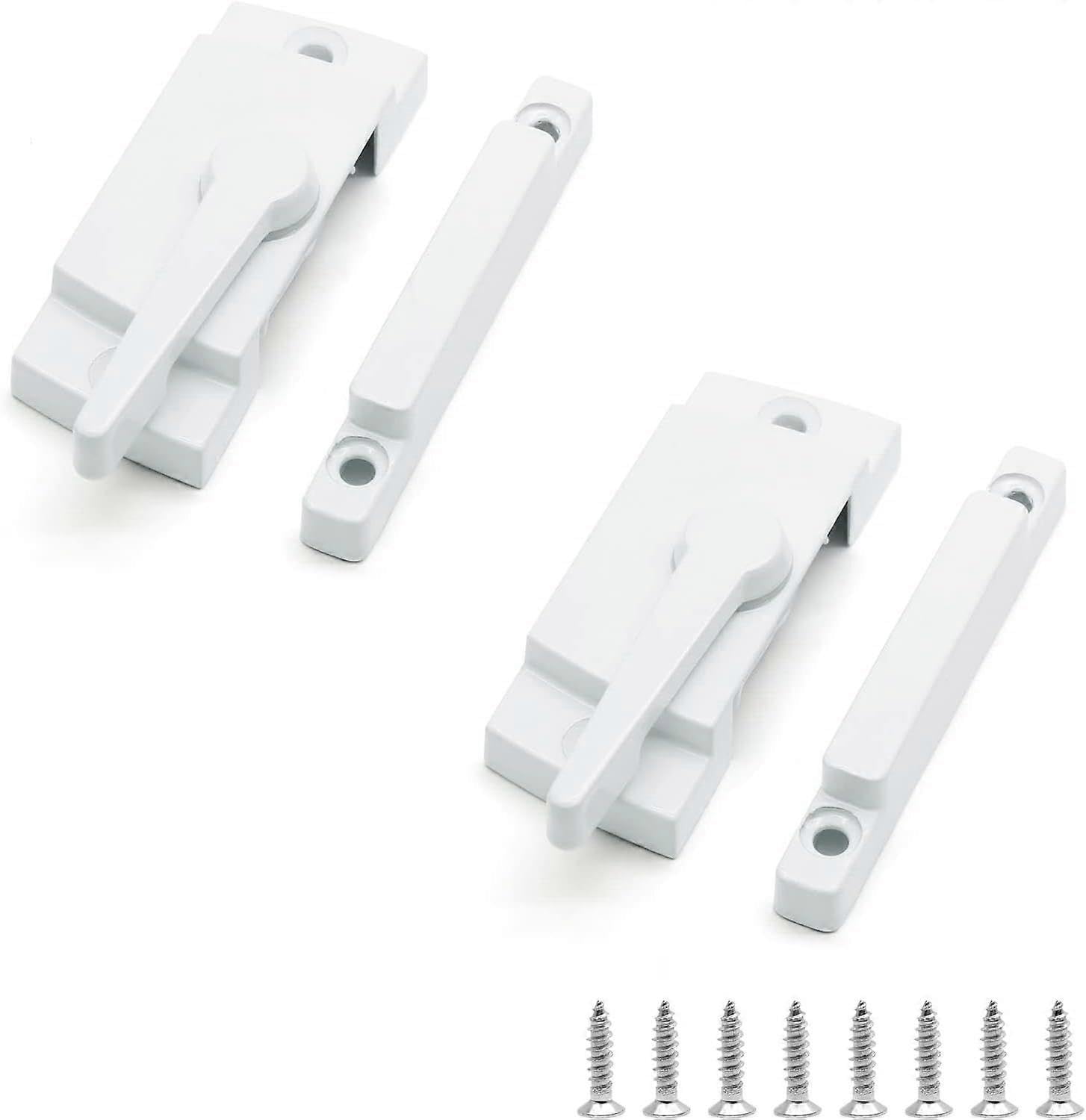 Joyhappst Image Color Pack Cam Action Window Sash Locks For Double Hung Windows, White Sash Window