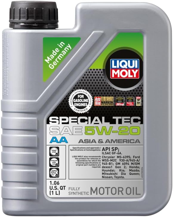 Liqui Moly Special Tec AA SAE 5W-20 | Fully Synthetic Motor Oil | 1 Liter | SKU: 2258 | Pack of 6 - Image 2