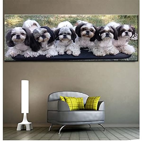 Diamond Painting Kit Completo,5D DIY Pittura Diamante,Strass Cristallo Punto Croce Art Ricamo Pittura Craft per Pareti Domestiche per Adulti Bambini Decorazioni Famiglia Di Cani Square Drill,100x200cm