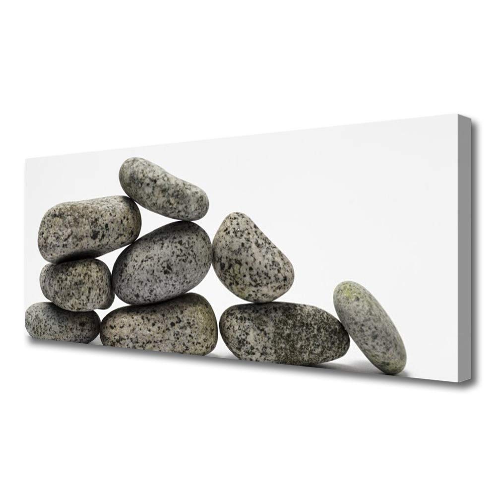 Tableau moderne pierres 125x50cm pour habiller un grand mur vide avec élégance