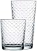 Circleware 40148 Paragon Honeycomb 12 piece Glassware Set Highball Drinking Glasses & Whiskey Cups, Beverage Tumbler for Water, Beer, Juice, Ice Tea Bar, 6-15.75 oz & 6-12.5 oz, 12pc