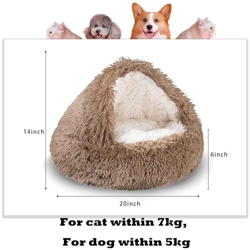 SHJOEE Flauschig Hundebett Muschelform Katzenbett Warm Tierbett Haustierbett Waschbar Hundesofa Katzensofa Plüsch Hundekorb Katzenkorb Weich Hundekissen Katzenkissen Gemütlich Hunde Katzen Schlafplatz