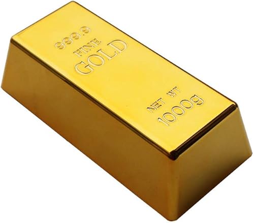 Miniatura 1 de Barra de oro para puerta de barra de oro falso, tope de puerta de simulación brillante, réplica de barra de oro, barra de oro falsa lingote de