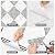 MORCART 20Pcs Peel and Stick Floor Tile, 11.8"x 11.8" Vinyl Flooring, Waterproof No Adhesive Residue DIY Flooring for Bathroom, Kitchen, Fireplace, Pet House, Stairs, Bedrooms, Wall Black White Line