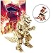 Mighty Morphin Power Rangers T-Rex Dinozord Poster and 3D Wood Model Figure Kit - Build, Paint and Collect Your Own Wooden Toy Model - Red Ranger - Great for Kids and Adults,12+ - 5" h