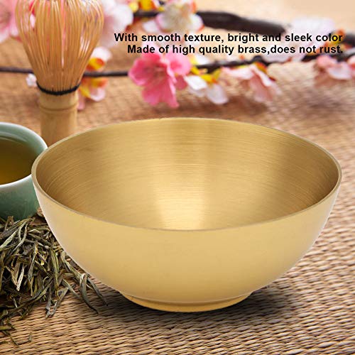 ASHATA Tibetan Buddhist Offering Bowls,Pure Brass Handmade Buddhist Water Offering Bowl,Yoga Meditation Buddha Worship Decorative Bowl Utensil(7.5cm*3.5cm*2.8cm) - Image 2